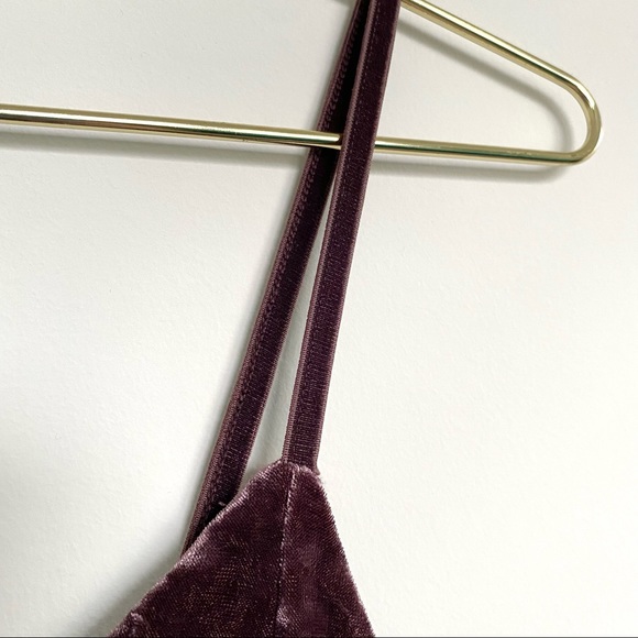 American Eagle Size S Crushed Velvet Camisole Tank Top in Purple - Picture 6 of 7